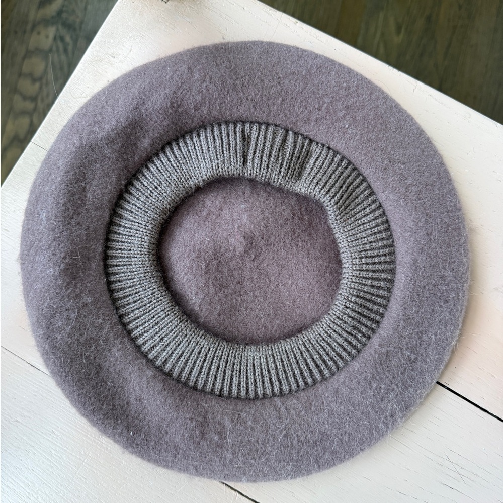 Rylee + Cru Cozy Brown 100% Wool Beret - Picture 4 of 5
